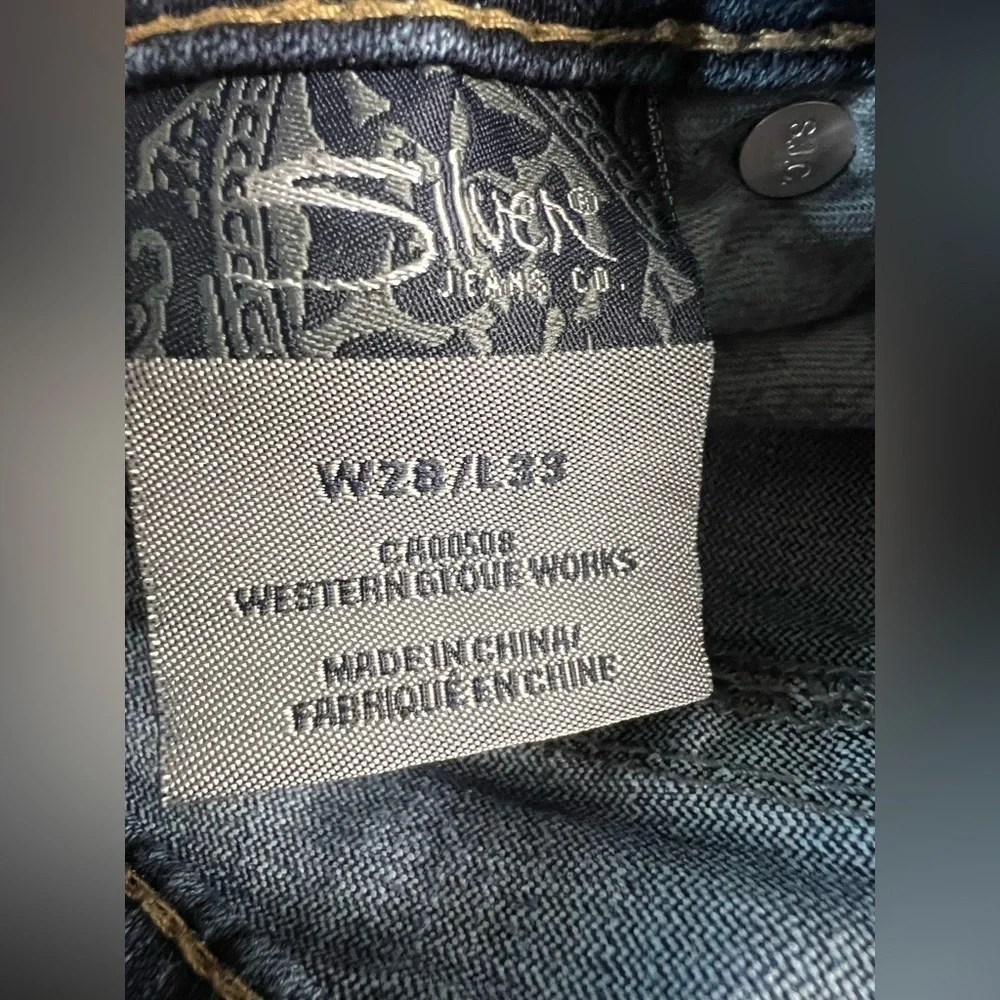 Silver Jeans Womens Aiko Boot Cut Blue Dark Wash Size 28